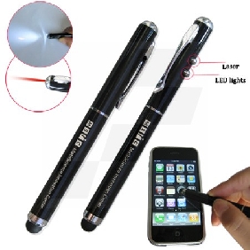 3-in-1 Stylus w/Laser & Flashlight (TSS04)