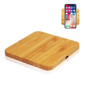 Square Bamboo Wireless Charger (HD99)