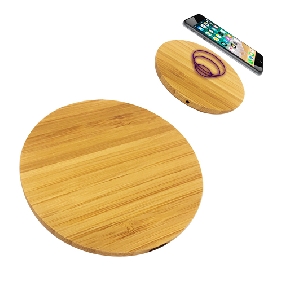 Round Bamboo Wireless Charger(HD98)