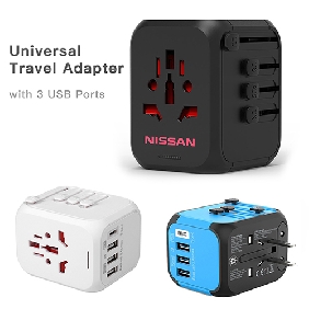 Universal Travel Adapter with 3 USB Ports(UNI-7)-[Newest Price]