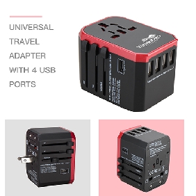 Universal Travel Adapter with 4 USB Ports(UNI-9)-[Newest Price]